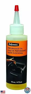 Fellowes Powershred Performance Shredder Oil, 16 oz. Extended Nozzle Bottle (