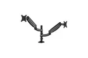 Loctek 10"-30" Dual Gas Spring Monitor Stand -Black- VESA 75 &100mm - Max Load 5KG - Clamp & Grommet Installation