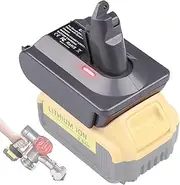BTRUI for Dyson V6 Battery Adapter for Dewalt 20V Battery Convert to for Dyson V6 Absolute/Motohead/Animal+Fluffy/Mattress/DC58 DC59 DC61 DC62 SV04 SV09 Vacuum Converter (only DW20V6 Adapter)