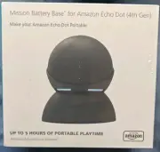 (NEW) Mission Battery Base For Amazon Echo Dot BLACK (4th Generation) (SEALED)