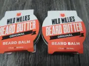 WILD WILLIES BEARD BUTTER ORIGINAL BEARD BALM 2.OZ EACH (2PK BUNDLE)