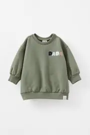 [Cotton On Kids] Cotton On Kids - Riley Sweater - Swag green/dada 3-6M SWAG GREEN/DADA