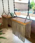Handmade Macrame Swing, Macrame Wood Swing, Wood Swing, Tree Swing Adult