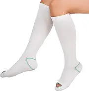 Anti Embolism Compression Stockings, Knee High Unisex Ted Hose Socks 15-20 mmHg Moderate Level (S)