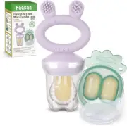 Haakaa Baby Fruit Food Feeder & Mini Freezer Nibble Tray Combo, Breastmilk Popsi