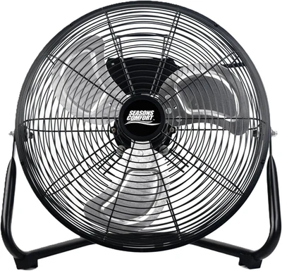 14 Inch High Velocity Heavy Duty Fan, Black, 3 Speeds, 360 Degree Tilt, Carry Ha