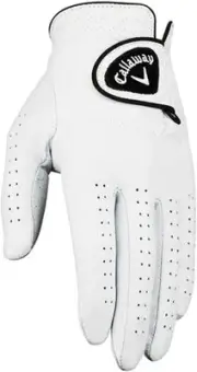 Callaway Men's Dawn Patrol Golf Glove (Leather), Prior Medium, White