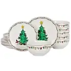 PEANUTS SNOOPY CHRISTMAS-DINNER SET 18-Piece BEST GIFT DINNERWARE SET PLATES.
