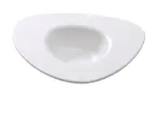 Yanco China MO-410 Moderne Matte White Melamine 10 oz. Triangular Dessert Plate