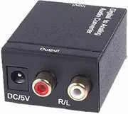 Digital Optical, Coaxial Toslink to Analog RCA Audio Converter