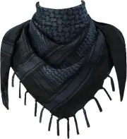 Cotton Shemagh Keffiyeh Tactical Desert Scarf Neck Head Wrap with Tassel for Men