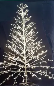6 FT LED LIGHTED CASCADE OUTDOOR CHRISTMAS TREE 400 LED LIGHTS NEW