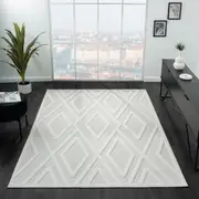 Calm 418 Frost Designer Rug