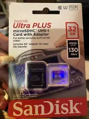 SanDisk ultra plus microSD card with a Adapter 32 GB