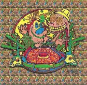 Ren & Stimpy Fear and Loathing by Jason Portante BLOTTER ART perforated tabs