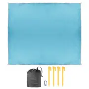 78"x78" Sand Proof Lightweight Beach Blanket, Sand Free Beach Mat, Sky Blue