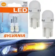 Sylvania LED Light 194 T10 Amber Orange Two Bulbs License Plate Tag Upgrade Fit