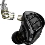 KZ ZAR in-Ear Monitors Headphones 7BA+1DD Hybrid Drivers IEM Earphones,HiFi in-Ear Wired Earphones with 2Pin Detachable Silver-Plated Cable for Singers Drummer Musician (No Mic)