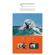 Waterproof Camera D50 Dual Screen Selfie Outdoor Sports HD Diving Underwater IP68 10 Meters Waterproof for Swimming,A Orange