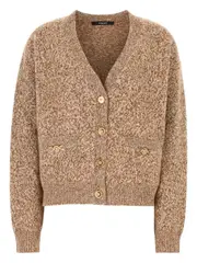 [Versace] Versace-Cardigan MoulinÉ Boxy In Misto Cashmere-Donna 42 IT