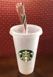 Starbucks Reusable Cold Cup Tumbler 24 Oz with Lid & Straw