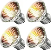 4-Pack 50W UVA UVB Bulbs, Fit E26 Heat Reptile Lamp, Light Turtle Heat Lamp for
