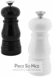 Le Creuset Black and White Salt and Pepper Mill Set MSRP $70 - New