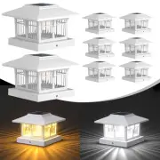 4x4 Solar Post Cap Lights, 8 Pack Fence Deck Post Lights Outdoor Solar Powere...