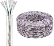 2/3/4/5 Conductor Transparent Cable PVC Electronic Wire 18/20/22/24/26/28 AWG 300V Tinned Copper Electrical Wire UL Certified Low Voltage Cable Suitable for Home Appliances LED Light(100ft,20AWG-5C)