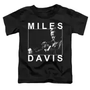 Miles Davis Toddler T-Shirt Trumpet Portrait Black Tee