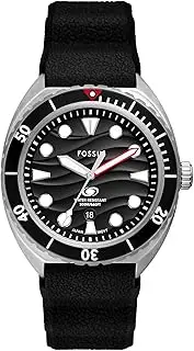 [FOSSIL] Men's Black Silicon Breaker Analogue Watch, 42mm