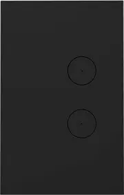 Clipsal Saturn Zen Grid and Plate Assembly 2 Gang Zen Black Less Mech - Z4062VH-ZB