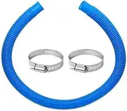 Pool Maintenance Kit Swimming Pool Pump Replacement Hose Filter 59Inch Drain Port Water Hosepipe for Spa Aquarium Swimming Pool Underwater Cleaner(Blue,2pcs)