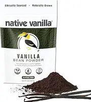 Native Vanilla - Premium Gourmet 100% Pure Ground Vanilla Bean Powder (56.7g) - For Coffee, Baking, Ice Cream, Keto-Friendly