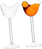 2pcs Bird Shape Cocktail Glasses Set Glasses Cup Martini Drinking Cup Cocktail Holder