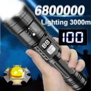 High Power LED Flashlight USB Rechargeable Emergency Torch Lamp