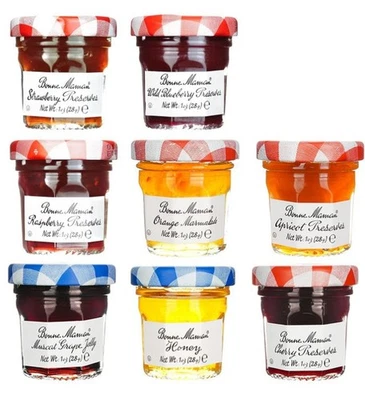 Bonne Maman Assorted Preserves - 8 Jars 1oz Each