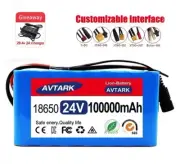 24V 7S3P Li-Lon Battery Pack 100Ah with 20A BMS for Scooter Electric Wheelchair
