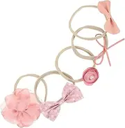 GREENADSCAPE 5 pcs Girl Headbands Elastic Bow Flower Hair Accessories for Boy Girl Comfortable and Durable Headbands for Photos and Parties