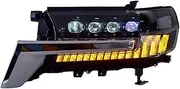 2PCS LED Car Headlights Compatible For Toyota Land Cruiser 2016-2021 200 LC200 Modificiation Automobile Accessories Front Lights DRL Head Lamps