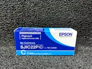 Genuine Epson SJIC22P(C) Cyan Ink Cartridge Date: July 2025