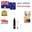 USB RECHARGEABLE ELECTRIC MILK FROTHER With 2 Whisks Handheld Coffee Foam Maker