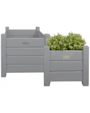 Esschert Design USA Farm Folklore Set of Two Square Planters