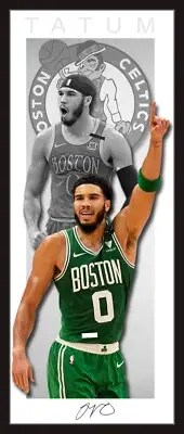 Jayson Tatum Boston Celtics Framed Lithograph Memorabilia 1000mmx450mm