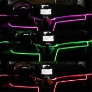 LED RGB Car Atmosphere Lamp APP Control Optical Fiber Strip Light Sound Control (for: Audi)