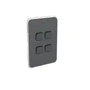 Clipsal Iconic Series Cover Frame - 4 Switches -Anthracite - 3044C-AN