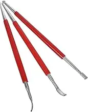Veemoon 3pcs Leather Craft Tool Splicing Embossing Press Stylus for Pottery Polymer Clay for Sculpting Carving and Modeling Leather Crafts