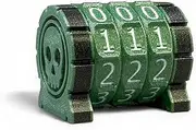 Lixusia Life Counter - Game Counter - HP Tracker for TCG, CCG, TTRPG, Board Games, Card Games (3 Green Rings+White Numbers, 12+)