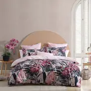 Hummingbird Blush Queen Quilt Cover Set By Logan and Mason
