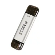 Transcend ESD310 2 TB Portable Solid State Drive - External - Silver - USB 3.2 (Gen 1) Type C - 1050 MB/s Maximum Read Transfer Rate - 1 Pack